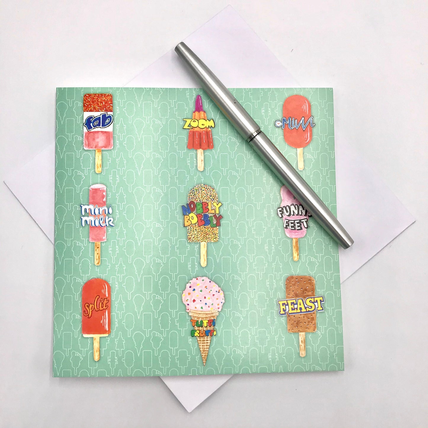 Hand Painted Ice Lolly Card For Any Occasion