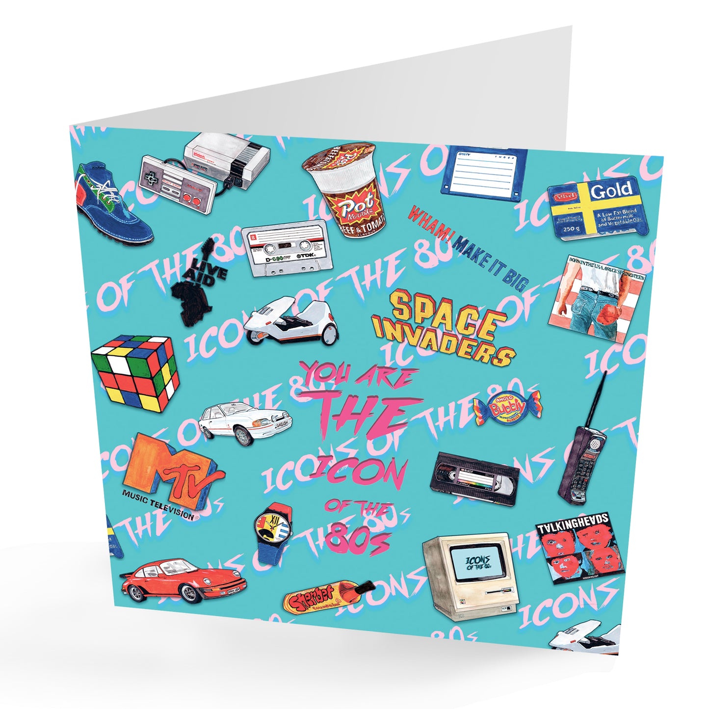 80's Retro Gift Wrap and Matching 'Sinclair' Gift Tag