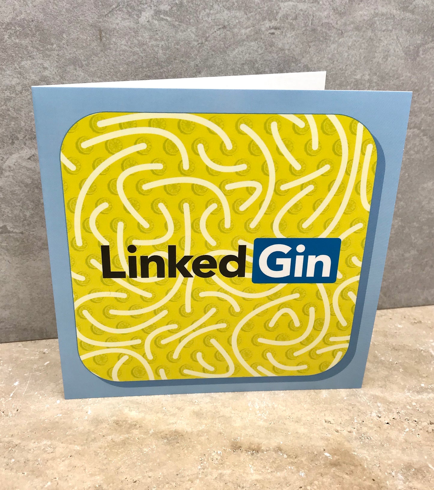 'Linked Gin' fun gin card to make them smile