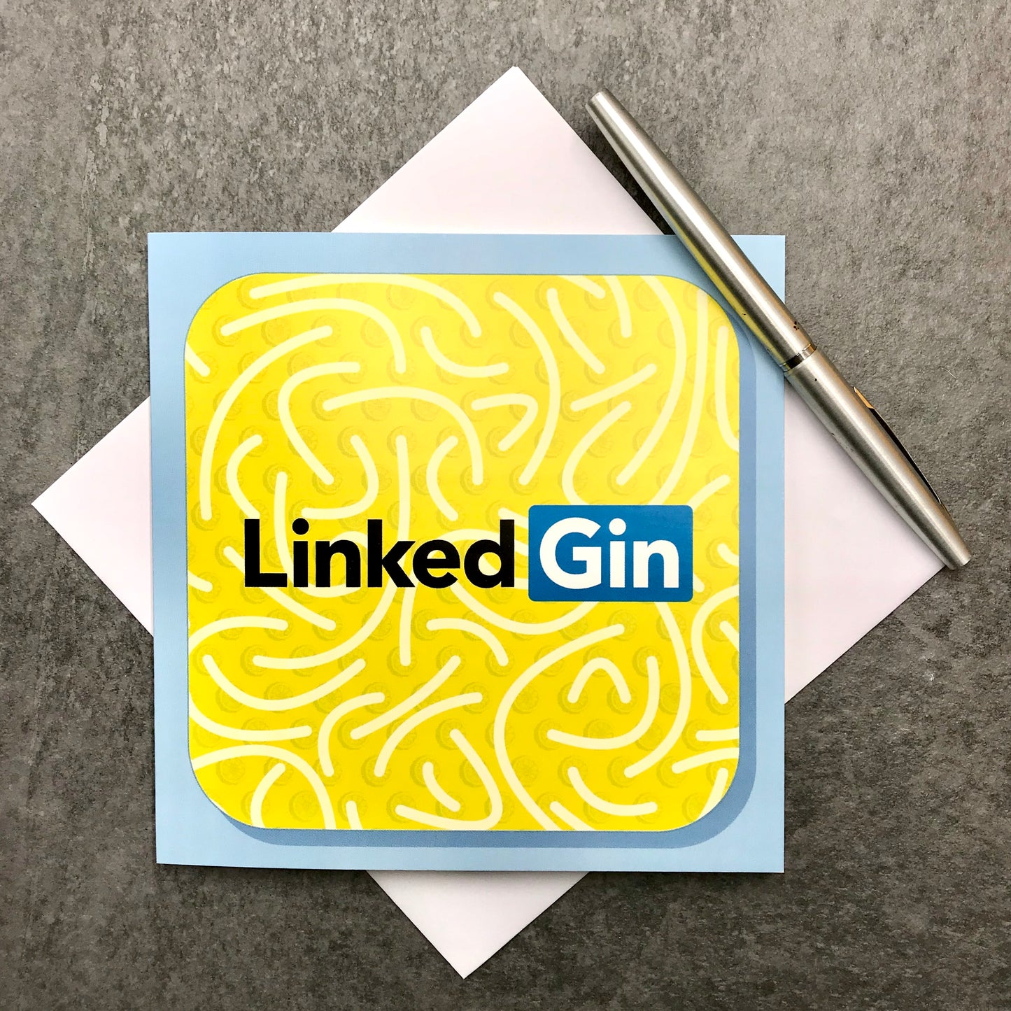 'Linked Gin' fun gin card to make them smile