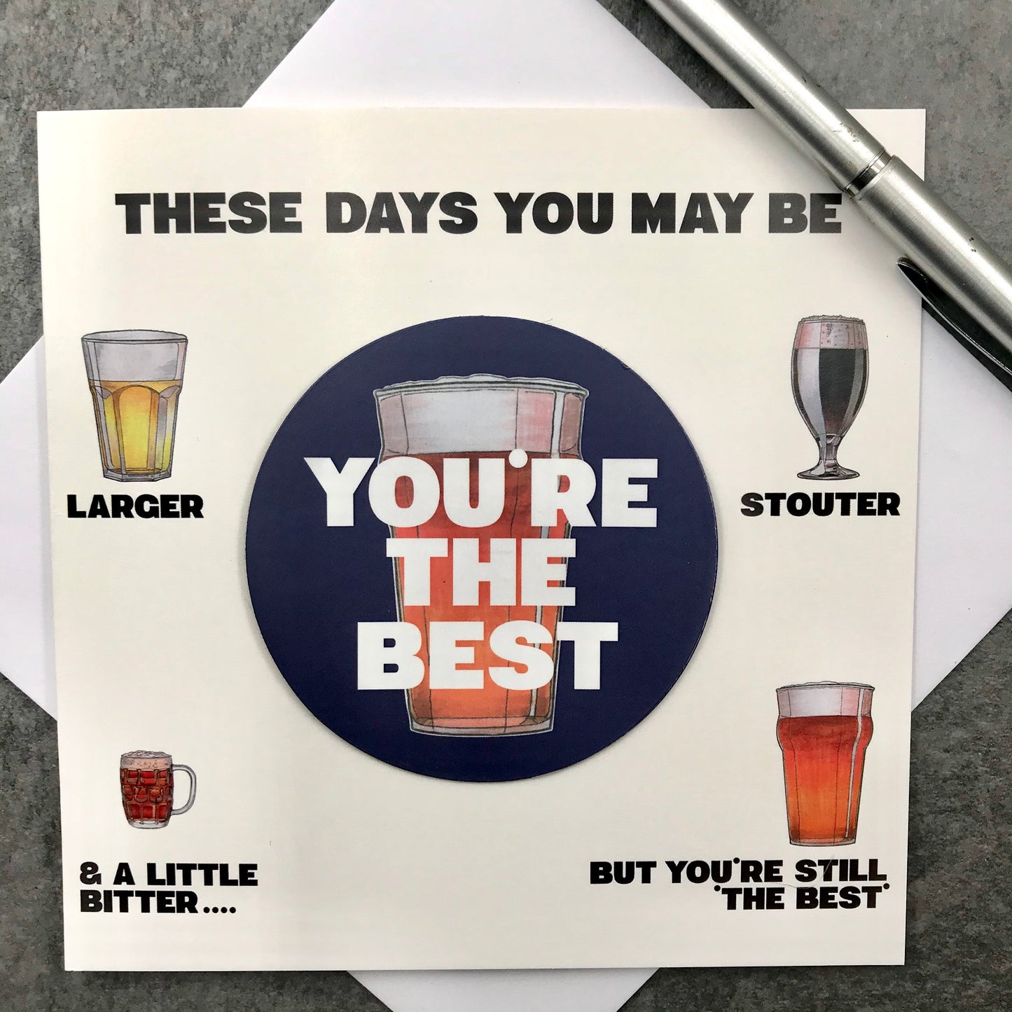You're the 'Best' fun Beer Card (with magnet)