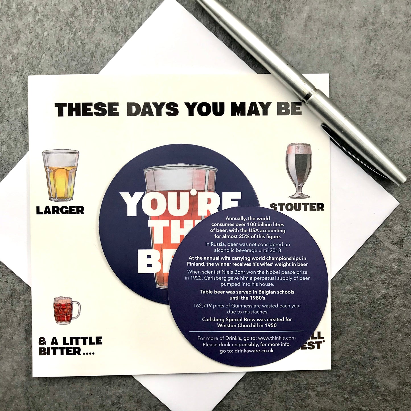 You're the 'Best' fun Beer Card (with magnet)