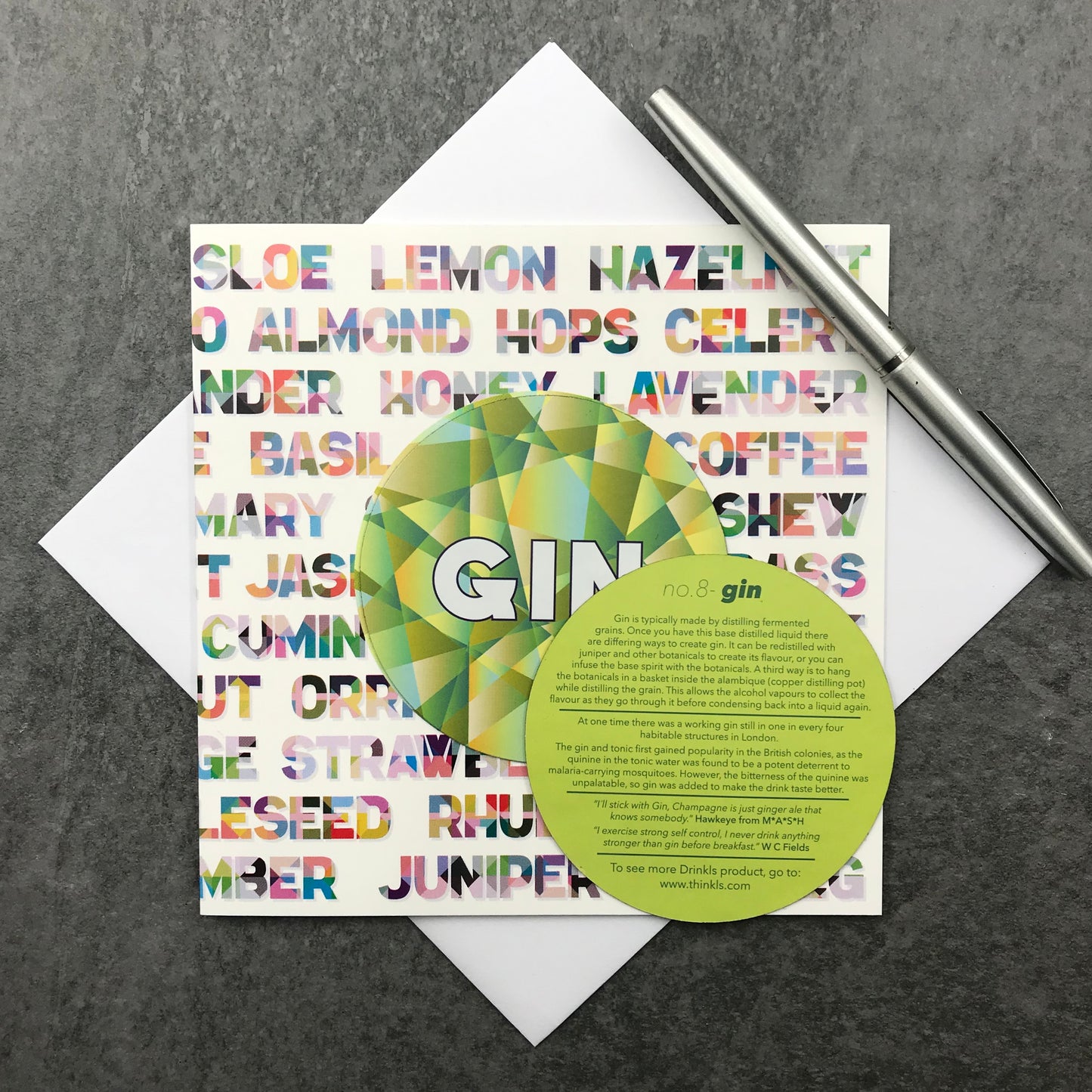 Gin Greetings Card & Magnet