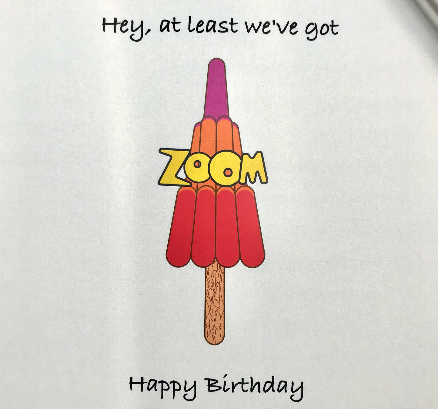 ZOOM Birthday card. Retro Style