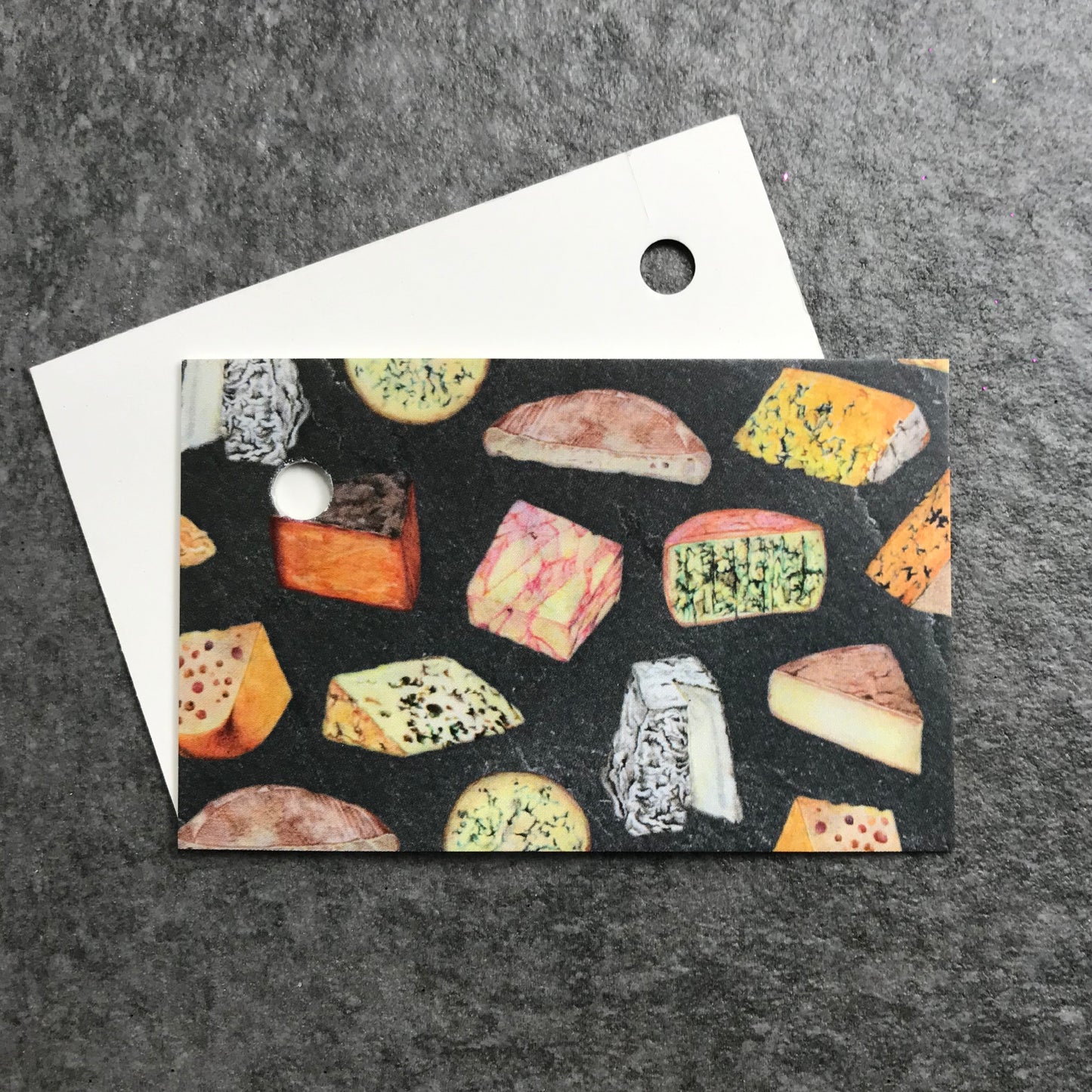 Cheese gift tag with tessellated cheese design