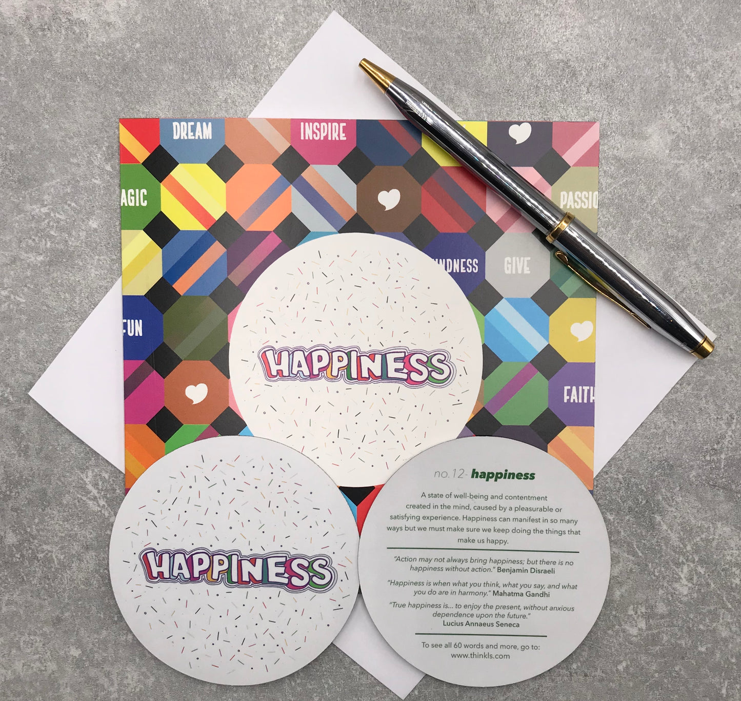 'Happiness' Greetings Card Inc Magnet