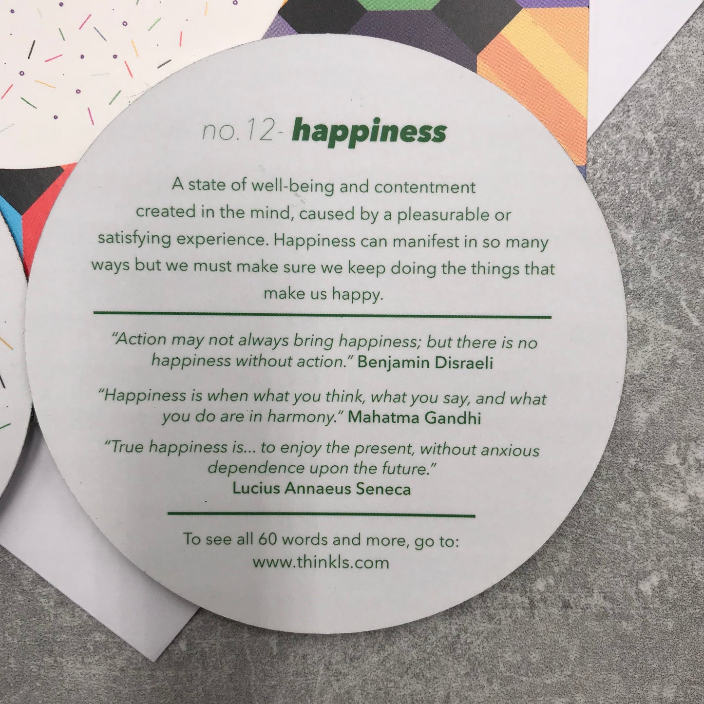 'Happiness' Greetings Card Inc Magnet