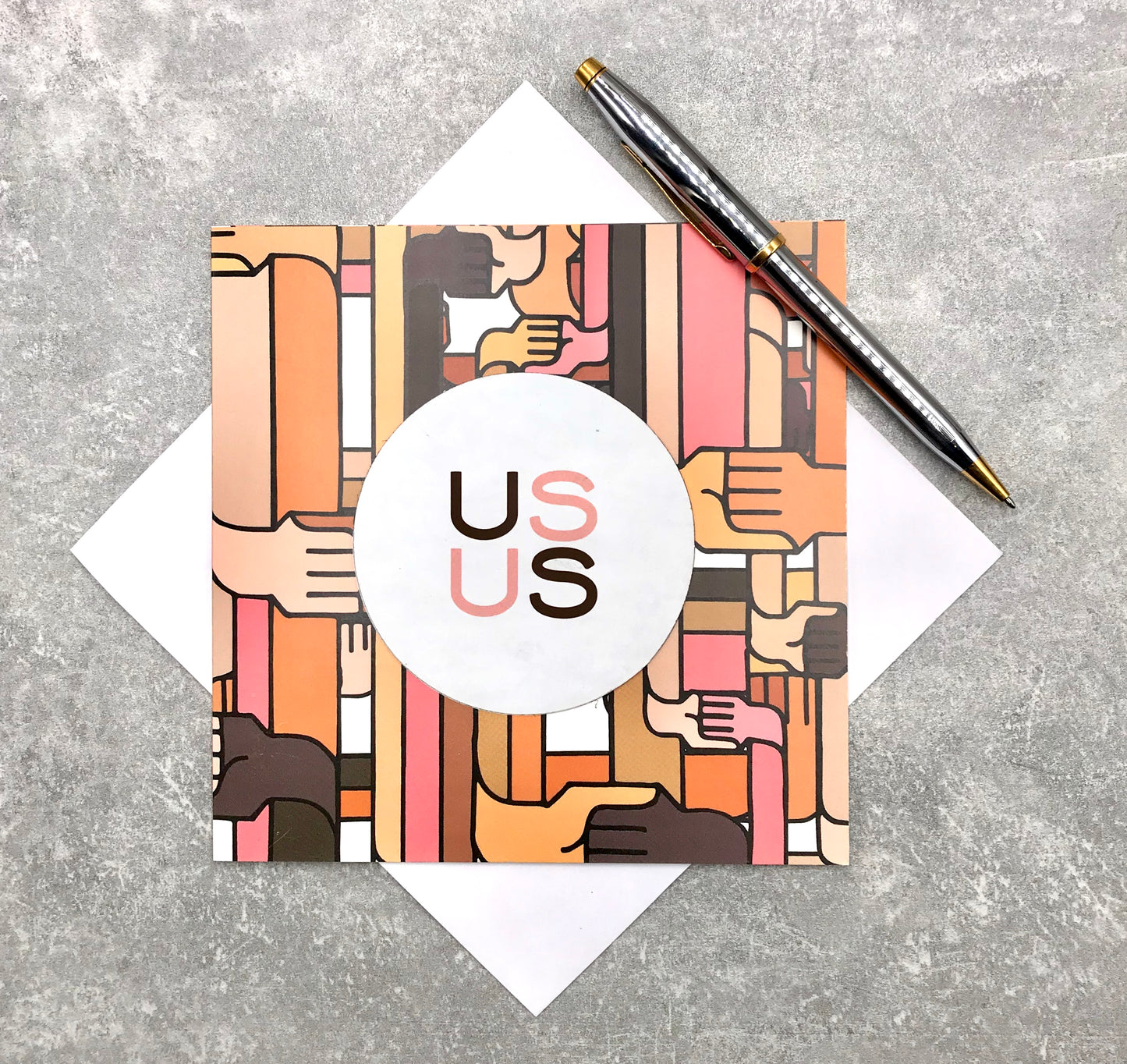 'Us' Greetings Card (with magnet)