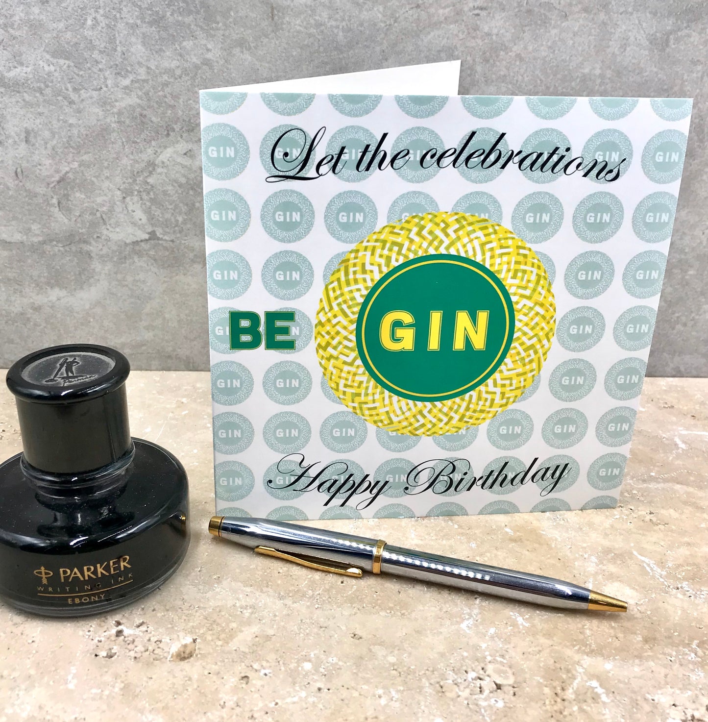 Birthday Gin Card. Celebrations 'Be Gin' inc Magnet