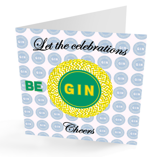 Fun Gin Card. Let The Celebrations 'Be Gin' Inc Magnet