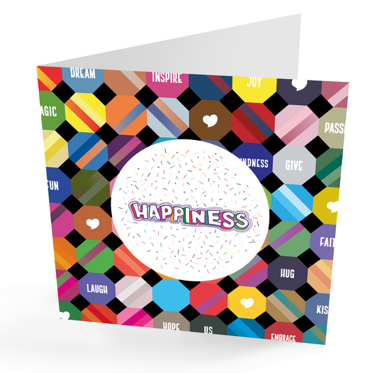 'Happiness' Greetings Card Inc Magnet