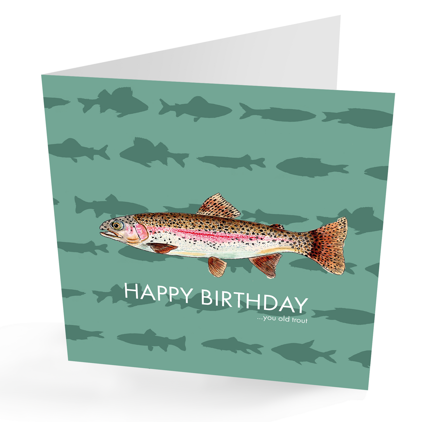 Happy Birthday you old Trout Anglers Birthday Card