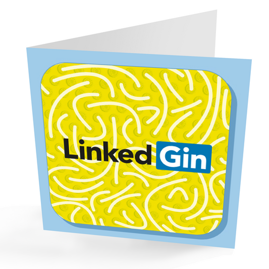 'Linked Gin' fun gin card to make them smile