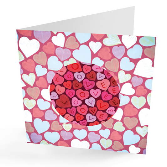 'Love' Greetings Card (with Magnet)