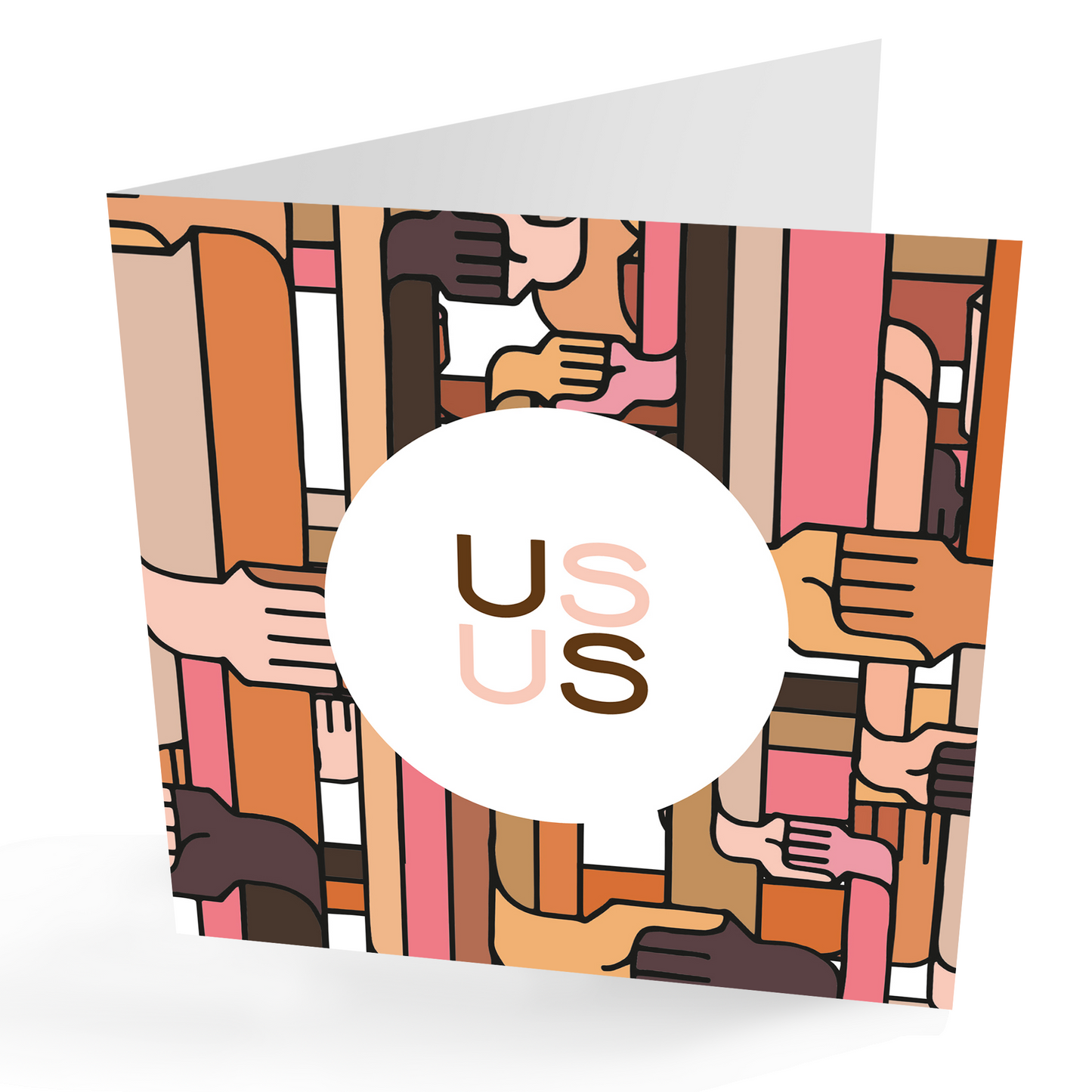 'Us' Greetings Card (with magnet)