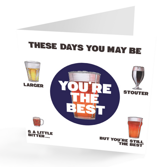 You're the 'Best' fun Beer Card (with magnet)