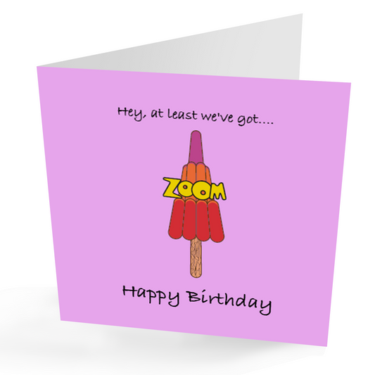 ZOOM Happy Birthday Retro Card